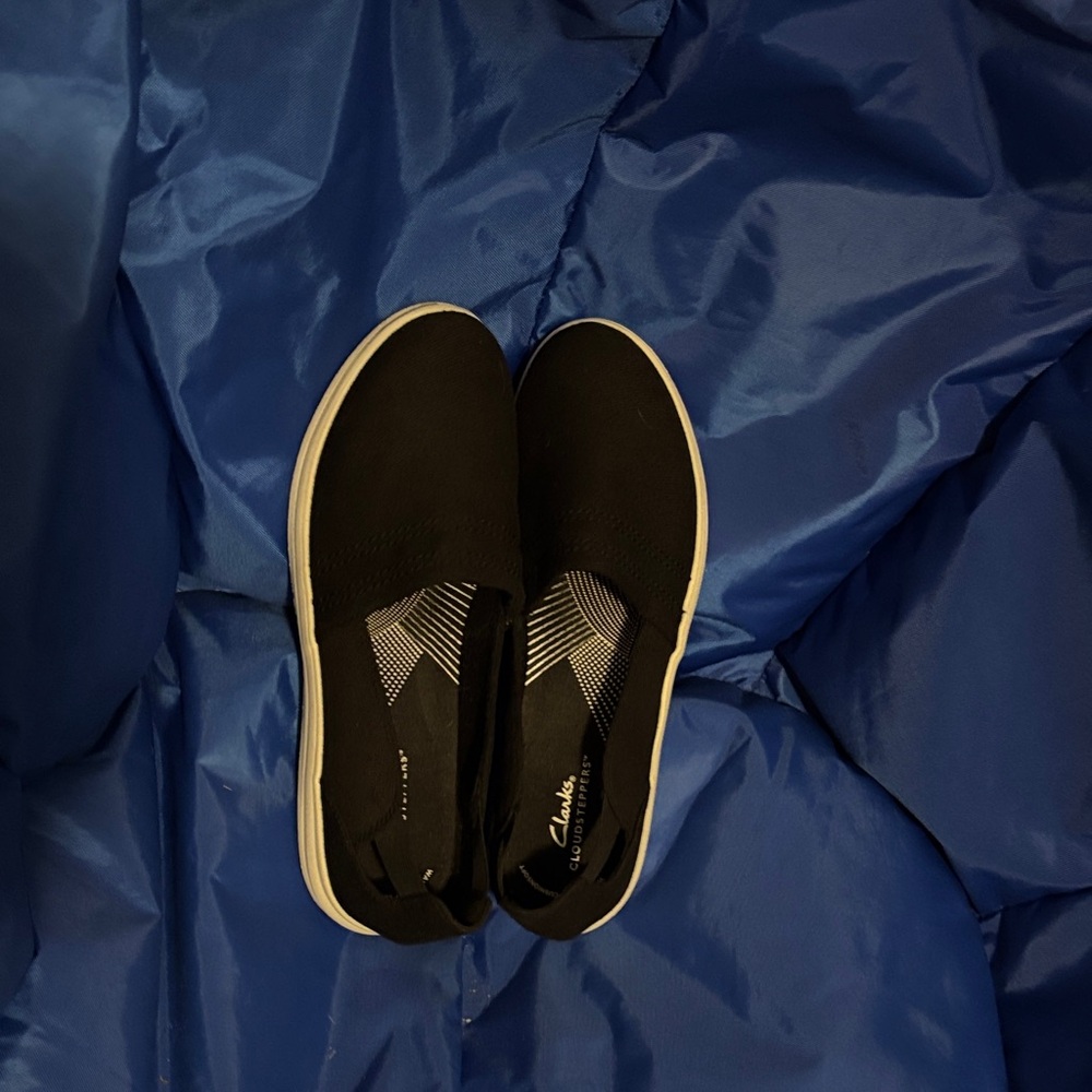 Clarks Women's Black Slip-On Flats